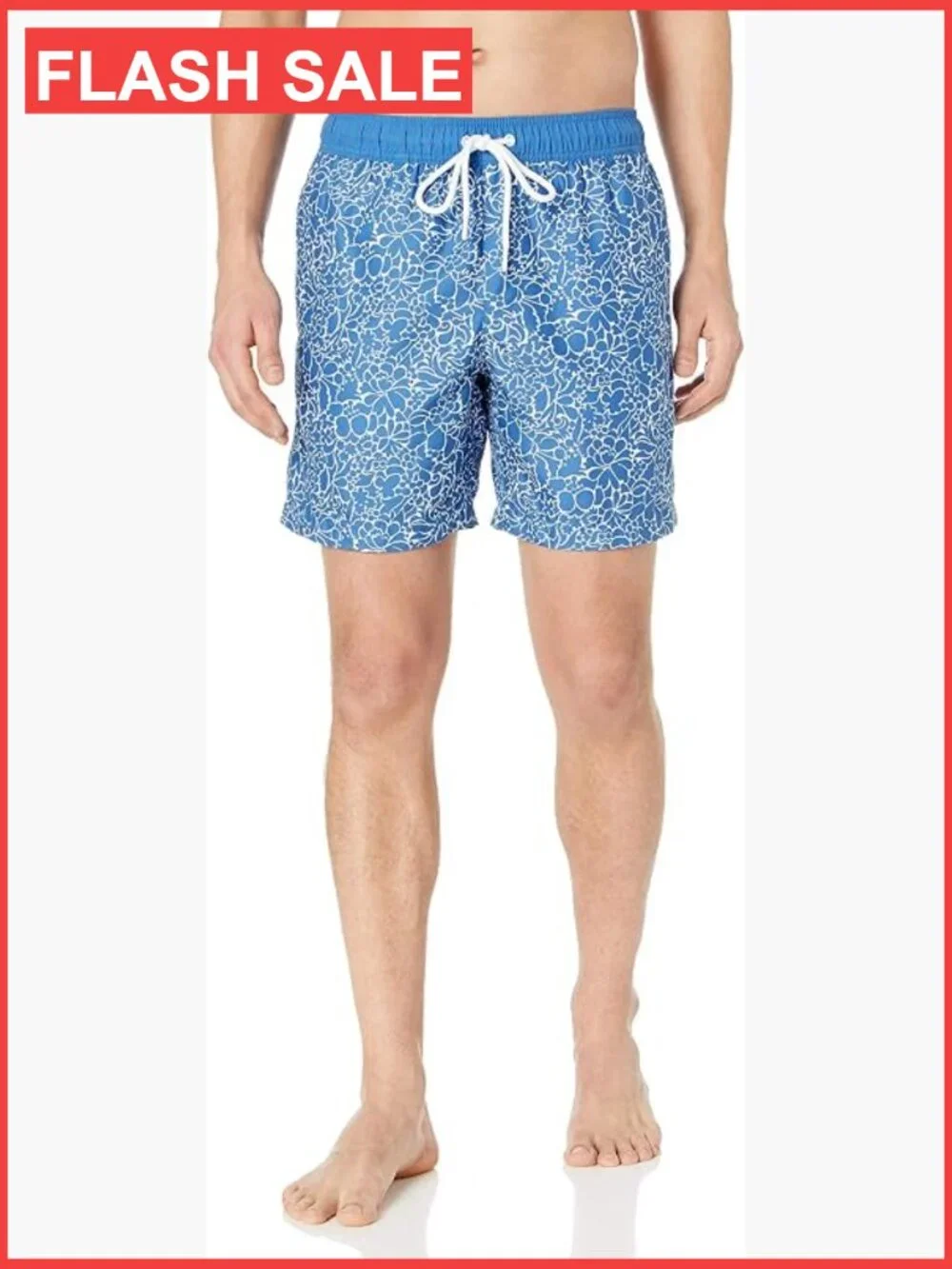 Men's 7in Quick-Dry Swim Trunks Polyester Elastic Waist